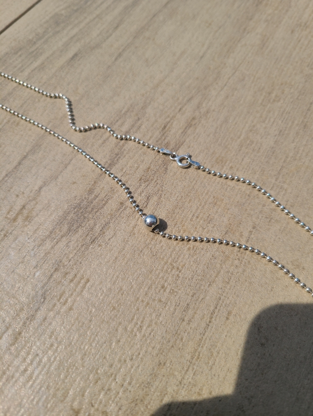 925 Sterling Silver Ball Chain Necklace